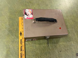 vtg Rockway Metal Prod Corp black handled metal cash box