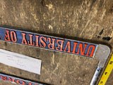 florida gators license plate frame vtg Metal 1970's Hot Rod Muscle car Old skool