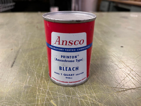 vtg Ansco labratory tested chemicals bleach powder can 1 quart