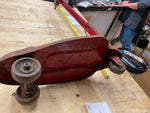 Vtg 1940's Rocket Skate Board Scooter Childs Toy Metal Kick 3 Wheel Metal