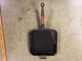 vtg 1960s Bistro Cast Iron slanted Grill skillet pan heavy duty