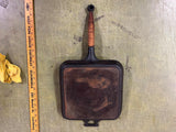 vtg 1960s Bistro Cast Iron slanted Grill skillet pan heavy duty