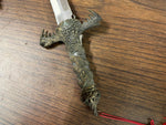 VTG Lions Pride Silver Dragon Ceremonial Dagger Decorative Sheathed Collectable
