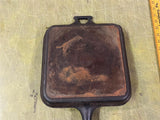 vtg 1960s Bistro Cast Iron slanted Grill skillet pan heavy duty