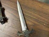 VTG Lions Pride Silver Dragon Ceremonial Dagger Decorative Sheathed Collectable