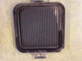 vtg 1960s Bistro Cast Iron slanted Grill skillet pan heavy duty