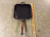 vtg 1960s Bistro Cast Iron slanted Grill skillet pan heavy duty