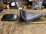 Anvil Leathers Custom Solo Seat Passenger Pad chopper Bobber Harley Honda Triump