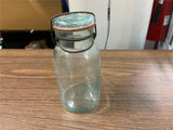 VTG Antique Pat. Jan 5 1875 Trade Mark Lightning Aqua Pint Wire Pail Fruit Jar