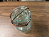 VTG Antique Pat. Jan 5 1875 Trade Mark Lightning Aqua Pint Wire Pail Fruit Jar