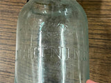 VTG Antique Pat. Jan 5 1875 Trade Mark Lightning Aqua Pint Wire Pail Fruit Jar