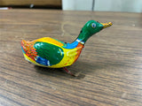 Vintage Mid Century 1950s Tin Litho Windup Inakita Duck Goose Toy Made in Japan