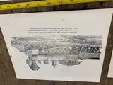 Vtg set Prints Steam Engine Train Locomotive Pictures 999 pacific central RR Col