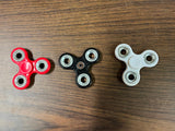 Lot of 3 Red Black White Fidget Spinners Ball Hand Desk Fun Toy ADHD