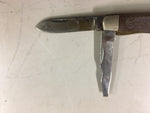Vtg Kutmaster 2 blade pocket knife Utica NY USA K brown plastic woodgrain handle