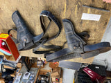 WM Brown Set Holsters Leather Cowboy Left right Revolver Vtg Gunfighter Butler p