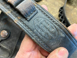 WM Brown Set Holsters Leather Cowboy Left right Revolver Vtg Gunfighter Butler p