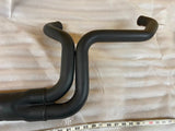 2 into 1 Black Turn out Exhaust Pipe Harley Sportster Billet tip 883 1200 2007^