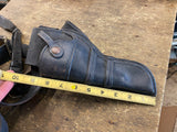 WM Brown Set Holsters Leather Cowboy Left right Revolver Vtg Gunfighter Butler p