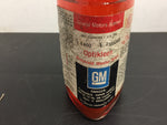 vintage chevy gm optikleen washer fluid glass bottle full Oil can Hot Rod Petrol