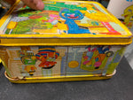 1976 Sesame Street Lunchbox Thermos Vintage TV Show Big Bird Ernie Bert Aladdin