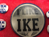 vintage lot of 9 Dwight D Eisenhower political pins holograph metal I like Ike