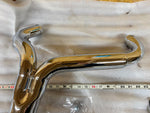 2 into 1 Chrome Ground pounder Exhaust Pipe Harley Touring Bagger 2007^ FLH Glid