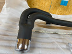 Black 2 into 1 Billet Tip Exhaust Pipe Harley Sportster 2007^ Custom 883 1200