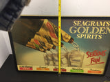 vintage seagrams golden spirits serious fun light up bar sign 21 1/2"x14" works