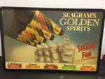 vintage seagrams golden spirits serious fun light up bar sign 21 1/2"x14" works