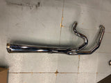 2 into 1 Big Dog Chopper Motorcycle Harley Custom Kerker Exhaust Pipe Softail Ne