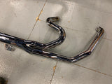 2 into 1 Big Dog Chopper Motorcycle Harley Custom Kerker Exhaust Pipe Softail Ne