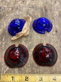 NOS Vtg Glass Bullet Light Lens Harley Willys Auto Panhead Chopper Turn Signal