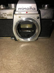 Vtg Minolta Camera 35mm Srt 100 W Sears Telephoto 1:3.5-4.5 auto zoom lens