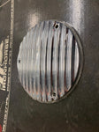 Billet Chrome Ribbed Derby clutch cover Harley Ironhorse 1970-1998 3 bolt Custom