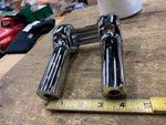 5" Handlebar Risers Chopper Harley Top Clamps Softail Dyna FXR Chrome Custom FX