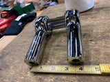 5" Handlebar Risers Chopper Harley Top Clamps Softail Dyna FXR Chrome Custom FX