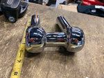 5" Handlebar Risers Chopper Harley Top Clamps Softail Dyna FXR Chrome Custom FX