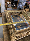 Vtg Picture John F Kennedy Antique Picture Frame metal Light Wall 14x12 Mid mode