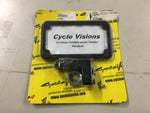 Cycle visions Harley side mount licenses plate black holder lighted FXD DYNA 08^