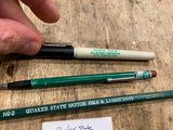 Vtg Quaker State Oil Gas Service Station Pen Pencil Advertising 1960's Coll Lot!