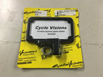 Side Mount Cycle Vision license plate Black holder vertical FXD Dyna Softail 08^