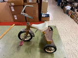vtg 1950s AMF Junior Double step children's tricycle sunburst yellow