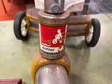 vtg 1950s AMF Junior Double step children's tricycle sunburst yellow
