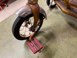vtg 1950s AMF Junior Double step children's tricycle sunburst yellow