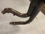 2 into 1 Header Exhaust Pipe Harley Softail chopper Custom  Adj Baffel