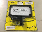 Cycle Visions Harley side mount license plate holder w light black L/P-08^ Dyna