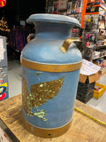 1950's 24" Metal Milk Dairy Jug Container Can Eagle USA America Constitution VTG