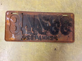 vtg antique 1920 Pennsylvania license plate 33-448 Ford Chevy Dodge