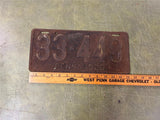vtg antique 1920 Pennsylvania license plate 33-448 Ford Chevy Dodge
